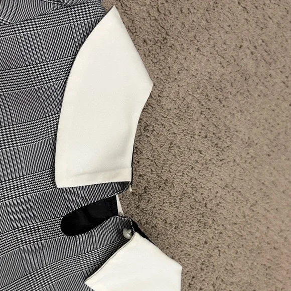 Ank Rouge Japan brand schoolgirl Gray Plaid Dress White Collar black bow 4 US - Picture 6 of 8